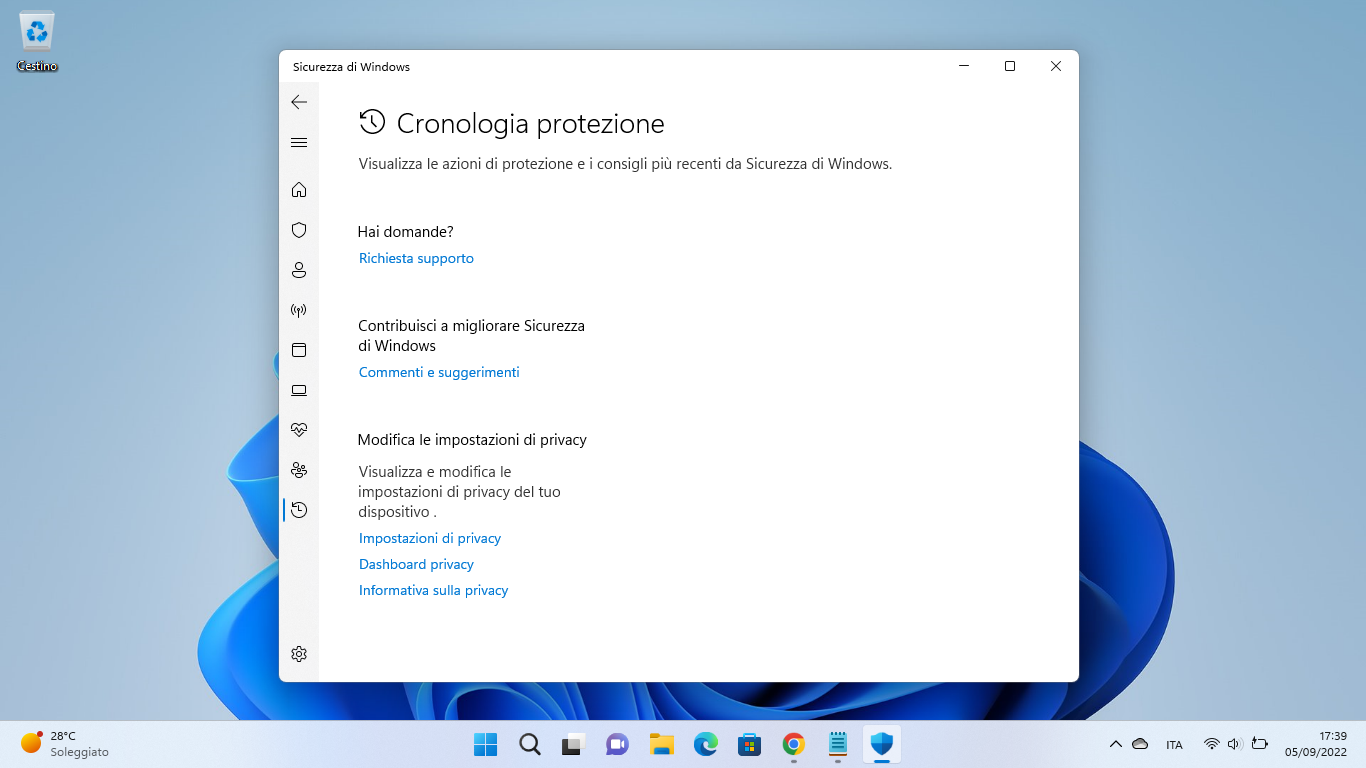 Come svuotare Cronologia della protezione Windows 10 e 11