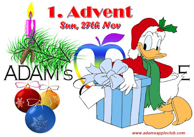 Celebrate the 1. ADVENT with us! Sunday, 27th November 2022 @ Adams Apple Club Chiang Mai