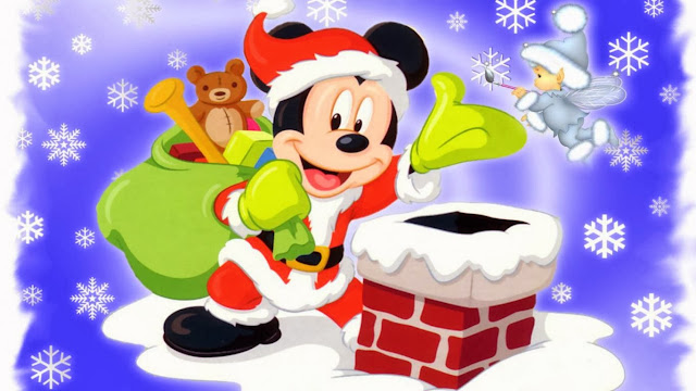 Christmas HD Wallpaper - Mickey Mouse On Christmas 