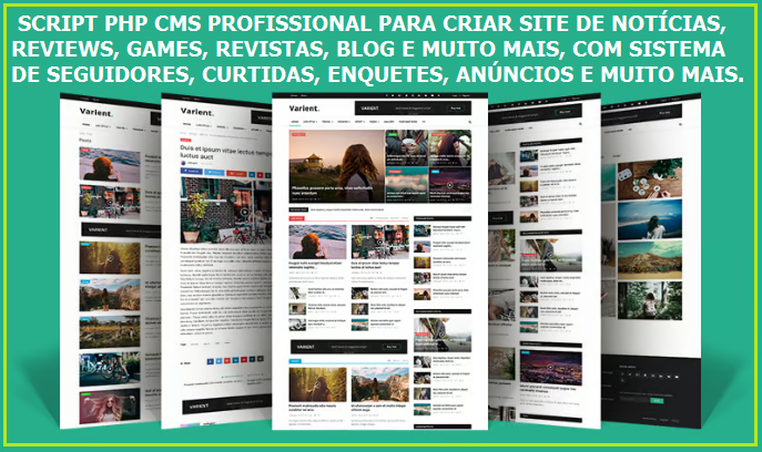 Script CMS EM PHP para criar Sites de Notícias, Reviews, Blogs, Revistas.