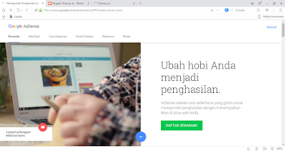 cara daftar adsense