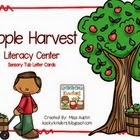 http://www.teacherspayteachers.com/Product/Apple-Harvest-Literacy-CenterSensory-Tub-Letter-Cards-1420437