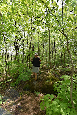 Sonya Richmond hiking along Ontario Trail.