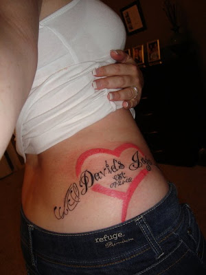 Letter Tattoo With Love Tattoo GIrl