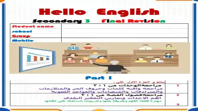 مذكرة يو كان مراجعة نهائية فى اللغة الانجليزية للصف الثالث الثانوى 2024