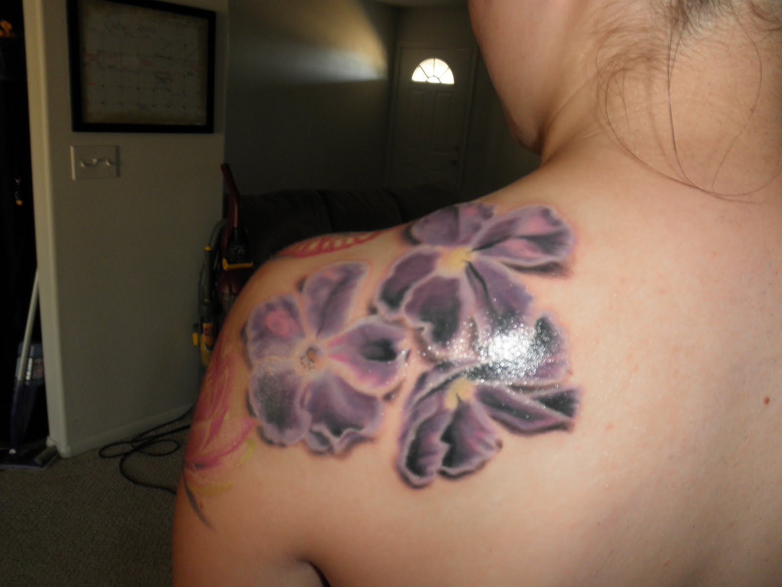 February Month Flower Tattoo Those flowers represent the month of 