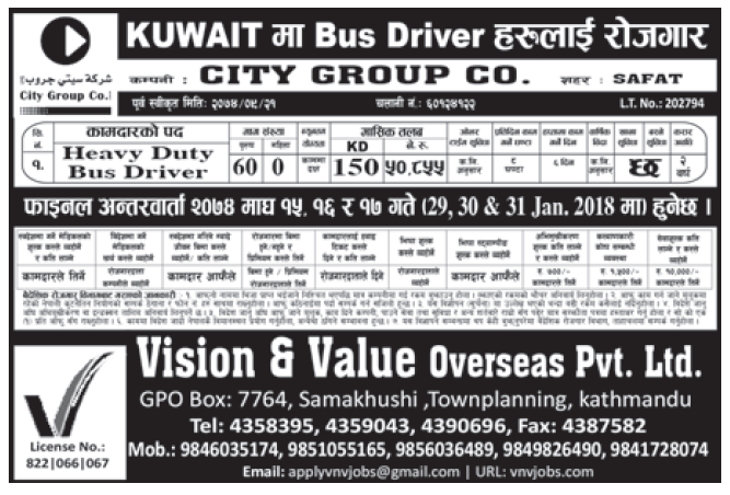 Jobs in Kuwait for Nepali, Salary Rs 50,855