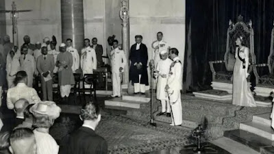 Nehru Taking Oath as 1st Prime Minister
