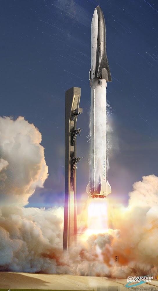 SpaceX Big Falcon Rocket (BFR) launch by Gravitation Innovation