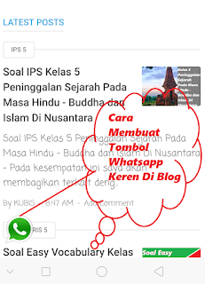 Cara Membuat Tombol Whatsapp Keren Di Blog