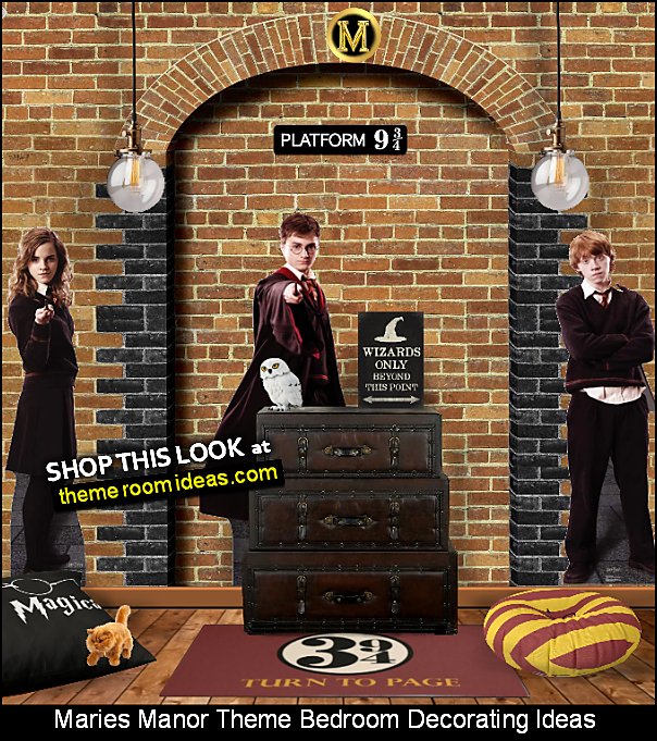 harry potter decor trunks train station mural harry potter bedroom decorating harry potter decor