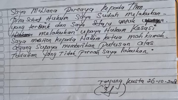 Ini Surat Pengkritik Volume Azan ke Ketua MA Minta Dibebaskan