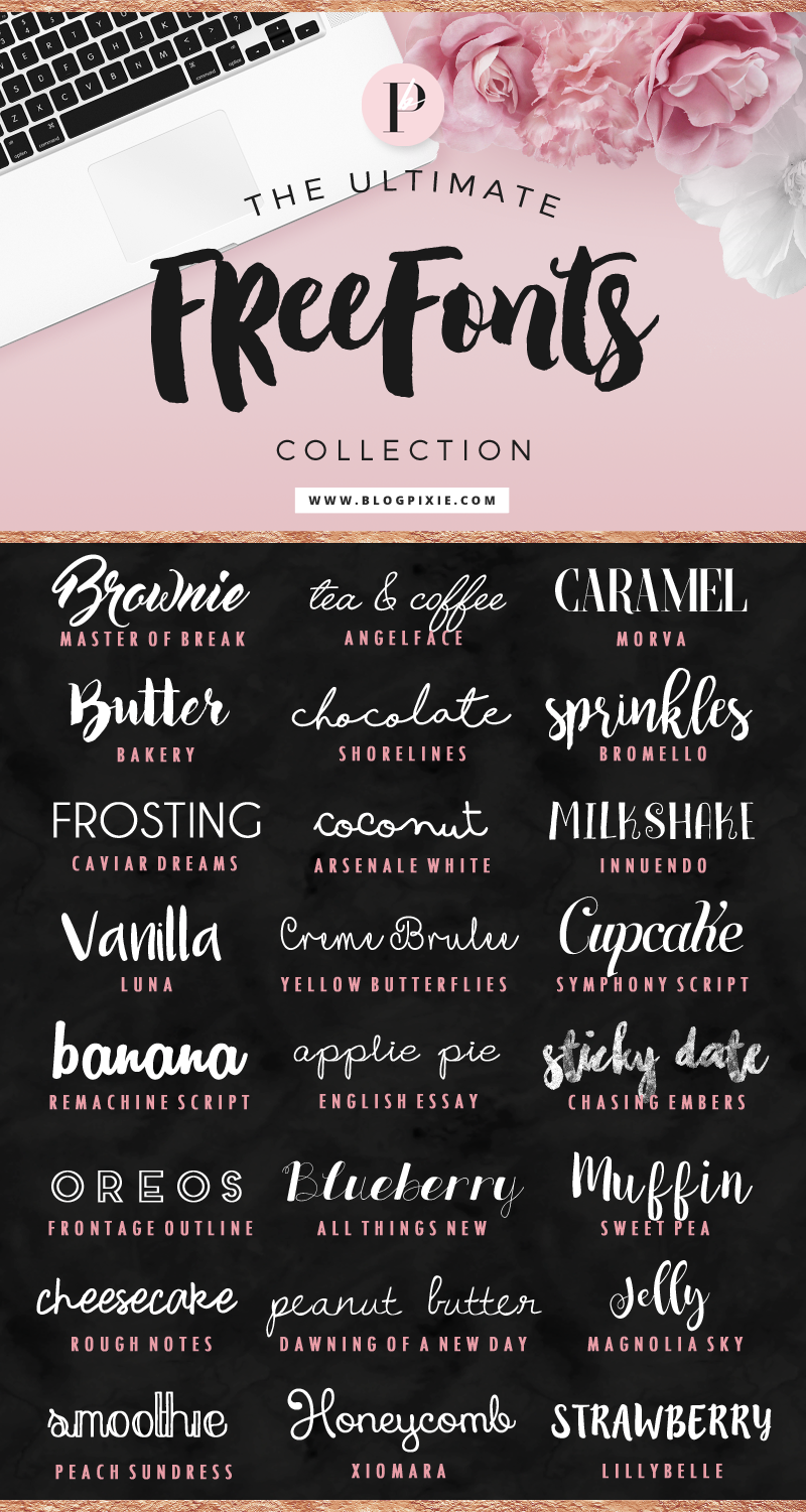 The Ultimate Free  Fonts  Collection  Blog Pixie