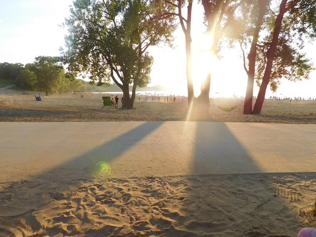 View from my swing at Metroparks Edgewater Beach House