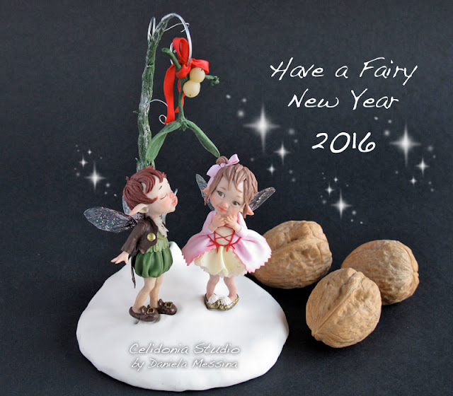 Fairy New Year 2016 - Mini Scultura in Pasta Sintetica by Celidonia