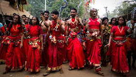 kavu theendal ritual at Kodungallur devi temple on Bharani day