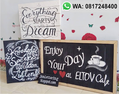 hiasan cafe resto, jasa desain cafe, jasa hand lettering, jasa lettering dinding, pemesanan desain, Pesanan  papan Lettering hiasan dinding untuk Eltov cafe di Jakarta