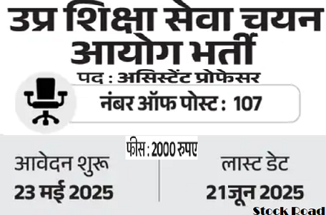 यूपीईएसएससी में असिस्टेंट प्रोफेसर के 107 पदों पर भर्ती; सैलरी 35,000 से ज्यादा (Recruitment for 107 posts of Assistant Professor in UPESSC; Salary more than 35,000)