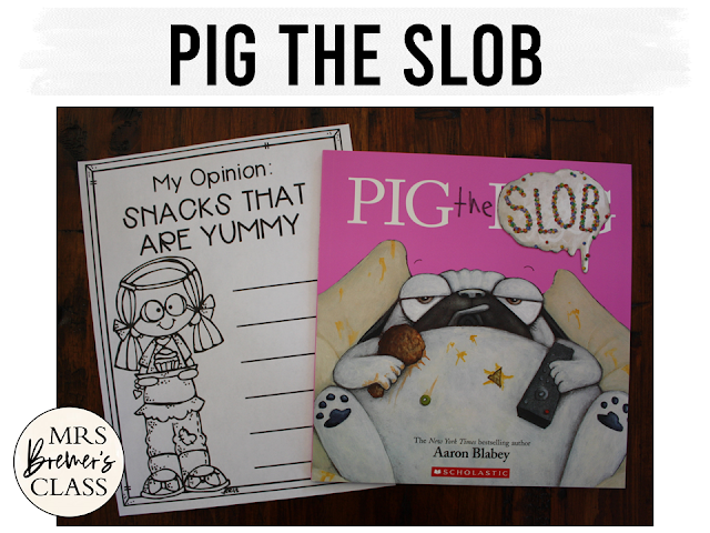 Pig the Slob book activities unit with Common Core aligned literacy companion activities for Kindergarten and First Grade