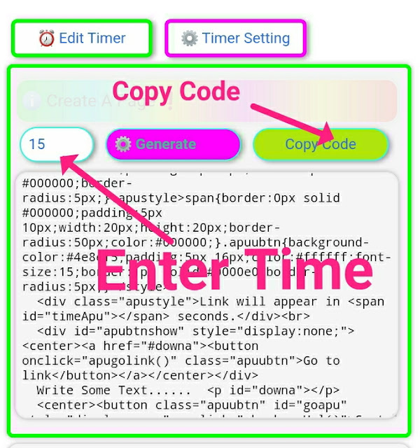 Download Timer Script Generator for Blogger