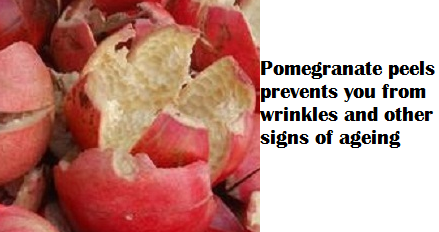 Pomegranate peels prevents you from wrinkles and other signs of ageing