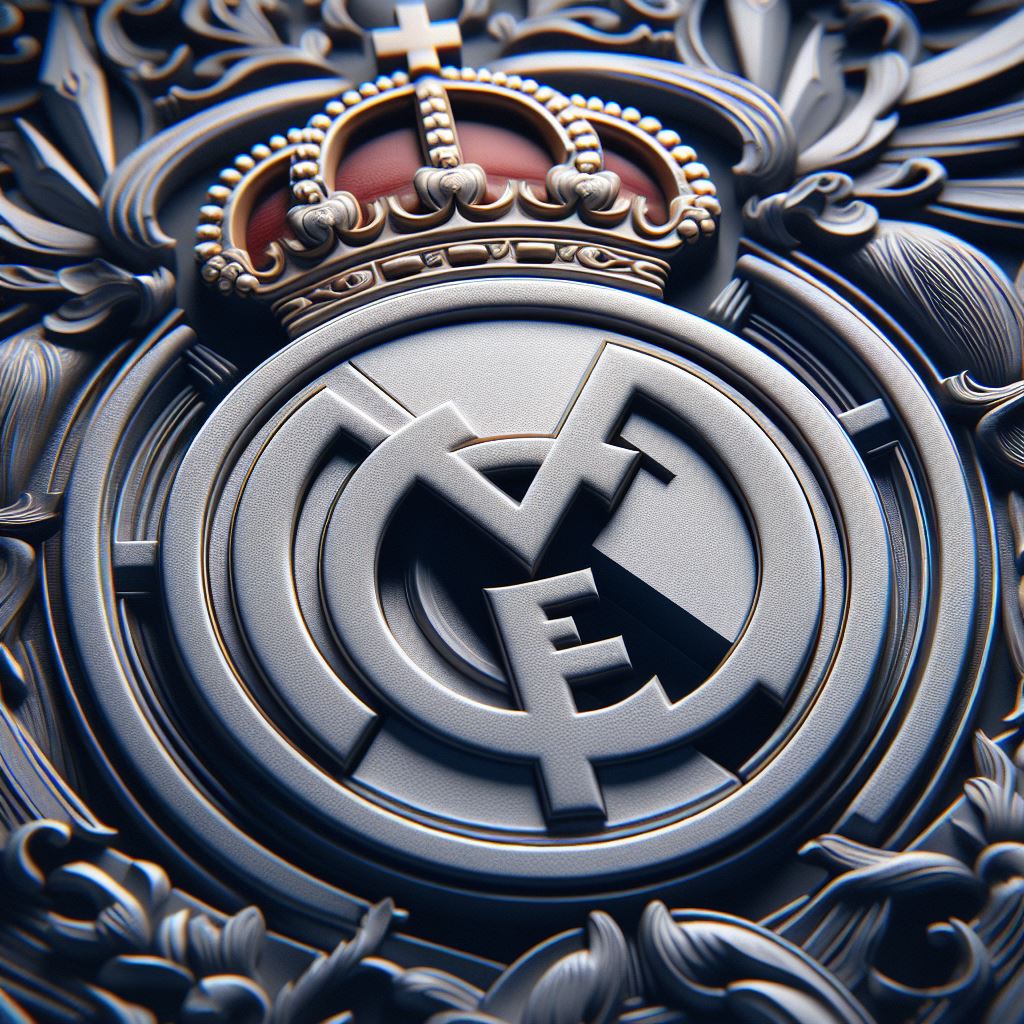 شعار ريال مدريد لون فضي