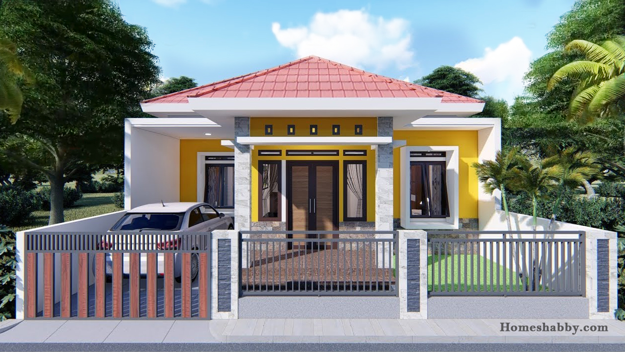 Desain Dan Denah Rumah Terbaru Yang Trend Di Pedesaan Ukuran 9 X 12 M Terdapat 3 Kamar Tidur Homeshabbycom Kumpulan Desain Dan Denah Rumah Minimalis Modern