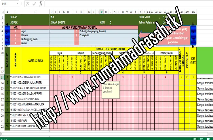 baik saja semuanya dan ada dalam lindungan Allah SWT Aplikasi Raport Kurtilas Terbaru 2015