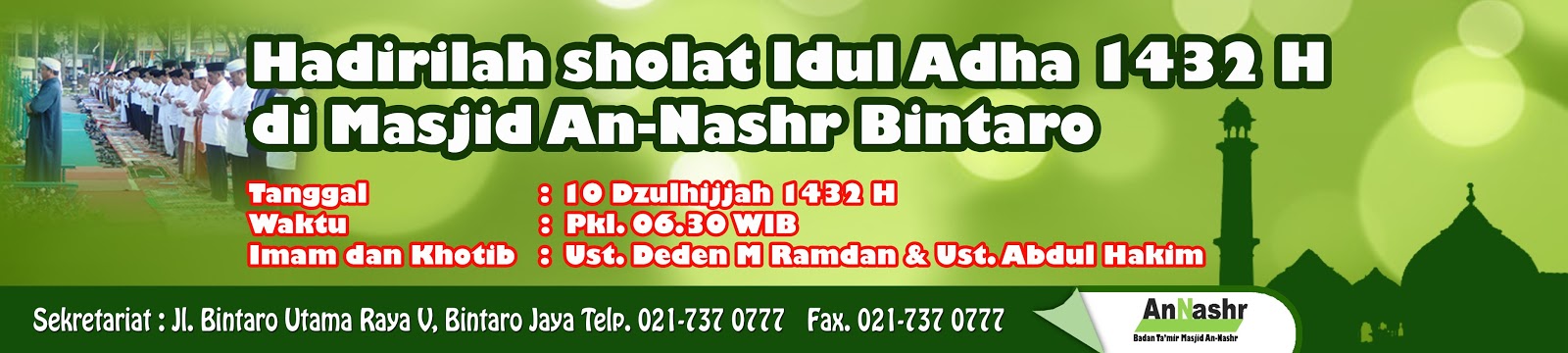 Contoh & Inspirasi Spanduk Sholat Idul Fitri 1436 H - 2015 