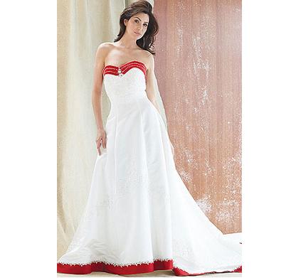 Red and White Wedding Dresses