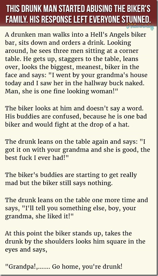 insulting a biker