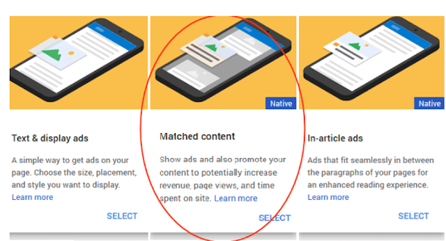 Panduan Mudah Memperoleh Iklan Matched Content Google AdSense