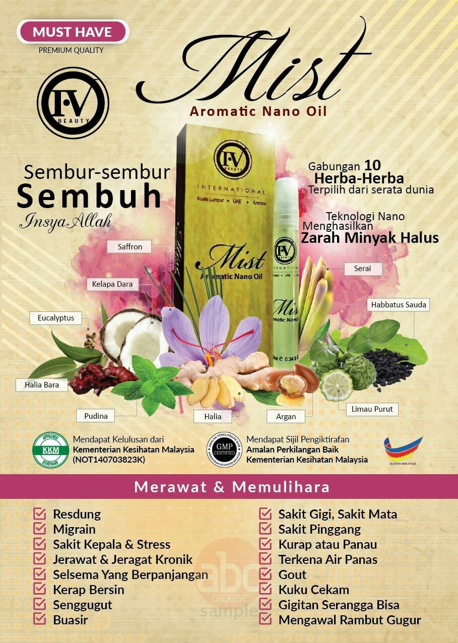 IvMist Aromatic Bio Nano Oil Murah  Roziez Shop