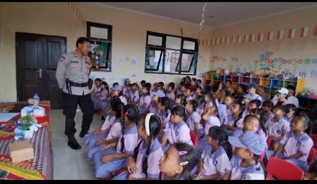 "POLISI SAHABAT ANAK", Polsek Kuta Selatan Berikan Edukasi Keselamatan dan Pencegahan Kekerasan di TK Tri Eka Dharmaloka