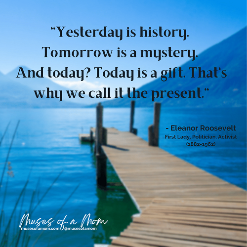 Quote Yesterday is History by Eleanor Roosevelt