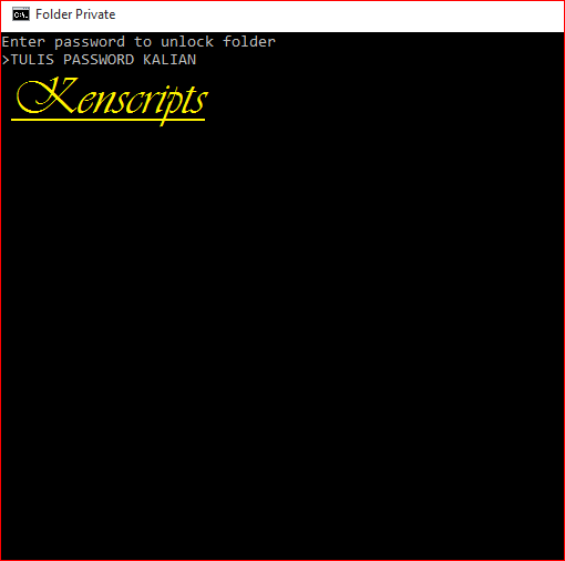 Window baru lock folder | Kenscripts