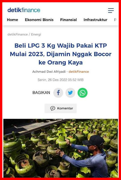  rakyat disambut dengan kebijakan reformasi skema tertutup untuk penyaluran subsidi Gas LP Kebijakan KOPLAK: Pembelian LPG 3 Kg dengan menggunakan KTP