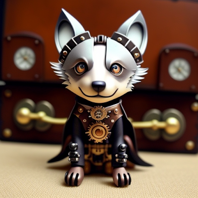 Steampunk Wolf Statue Miniature 3D amazingwallpapersa blogspot com (21)