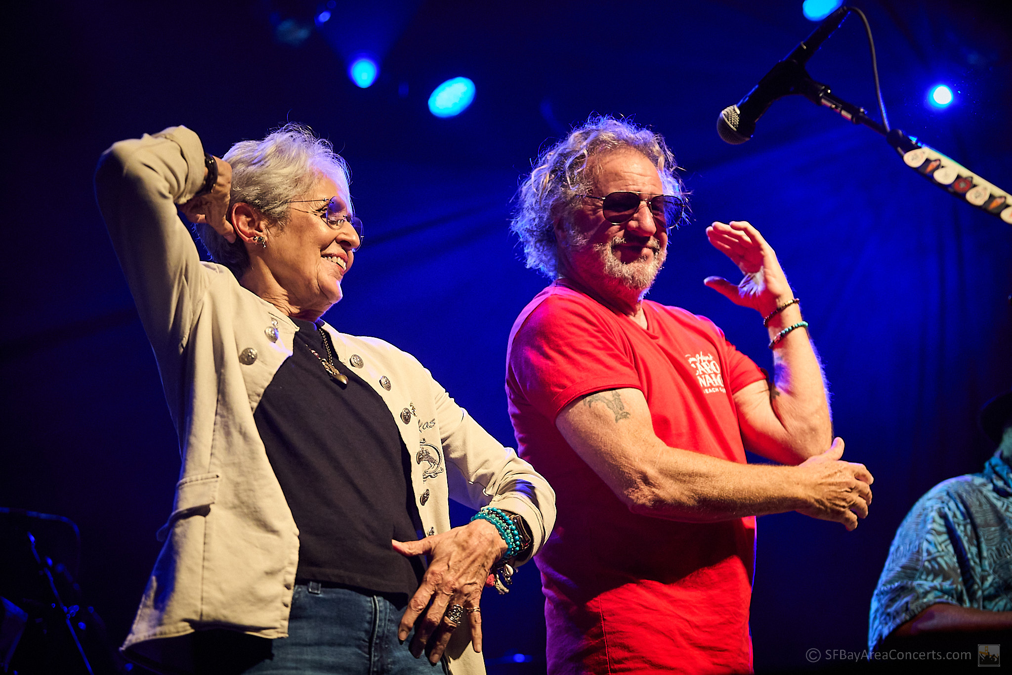 Joan Baez & Sammy Hagar @ the Fillmore (Photo: Kevin Keating)