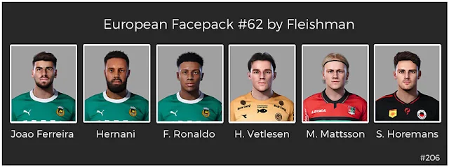 European Facepack #62 For eFootball PES 2021