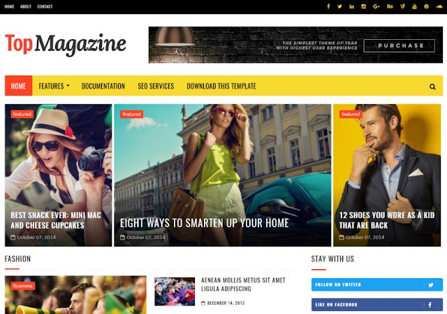 Free download TopMagazine Blogger Template