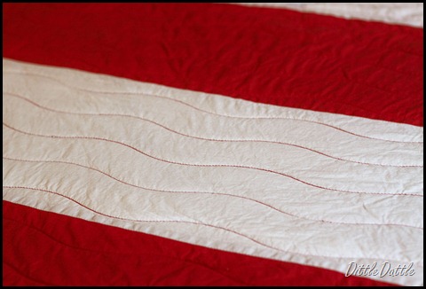 Land of Nod Red & White comforter