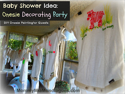 Baby Shower Onesie Decorating Station Idea