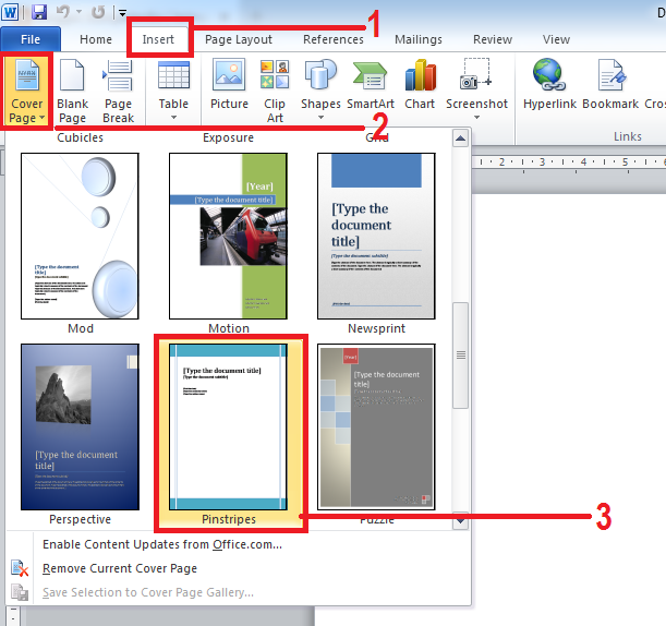 Cara Mudah Membuat Cover Page atau Jilid Di Microsoft ...