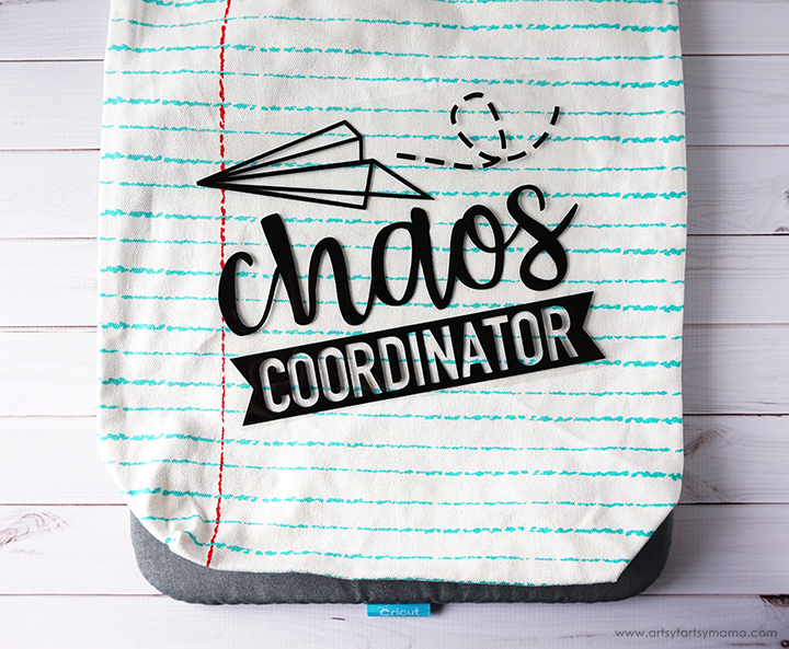 Chaos Coordinator Teacher Tote Bag with FREE Cricut Cut File! #CricutMade