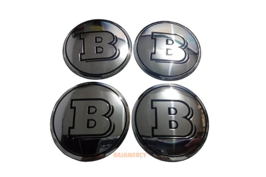 Emblem Velg Brabus Putih Model Tempel Ukuran 56mm