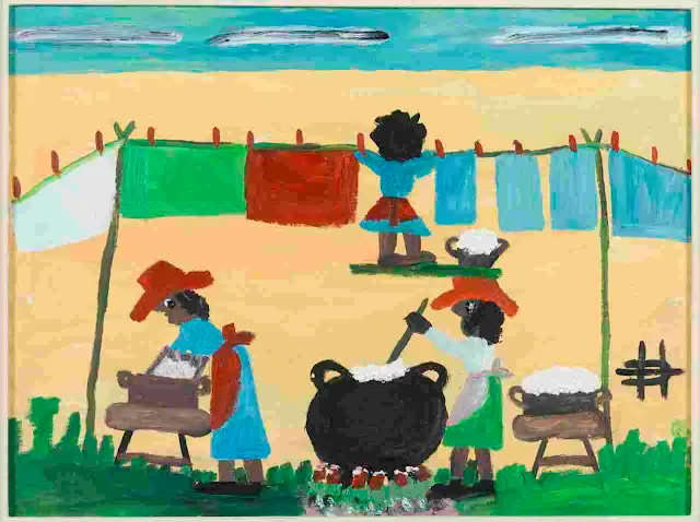 Clementine Hunter's 'Wash Day' (1980). © American Folk Art Museum