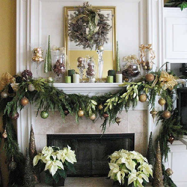  Christmas  Decoration  Ideas  for Fireplace Ideas  for home 