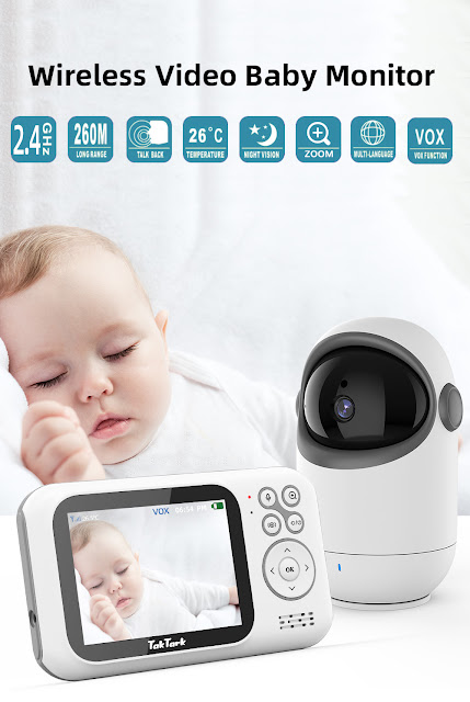 Baby Monitor Camera 360° Pan Tilt Night Vision