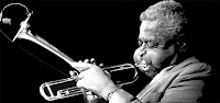 photo of Dizzy Gillespie playing trumpet